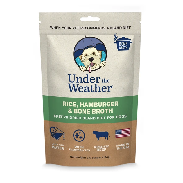 6.5oz Under The Weather Rice Hamburger and Bone Broth by Pet Food Warehouse