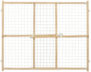 Midwest 32" 29-50 Wide Wooden Mesh Gate by Pet Food Warehouse