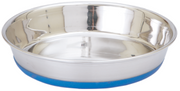 Indipets Medium Shallow Stainless Dog Dish with Rubber Base by Pet Food Warehouse