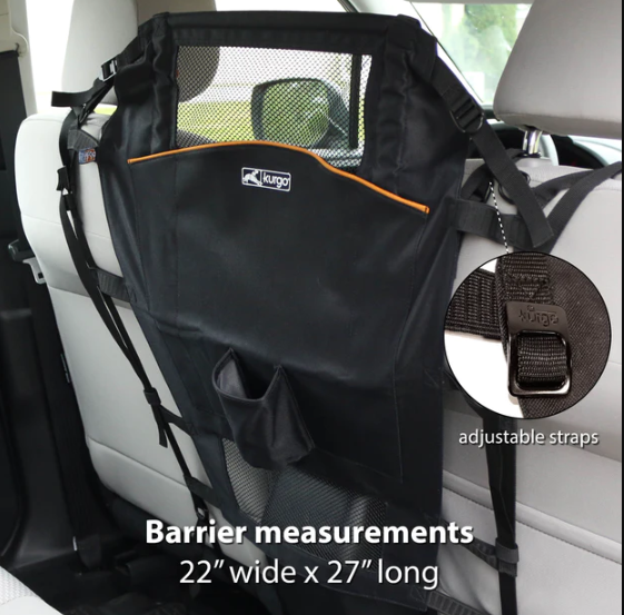 Kurgo Backseat Barrier Black by Pet Food Warehouse