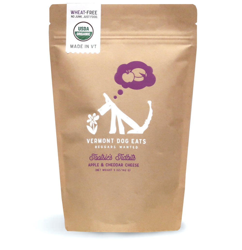 VT Dog Eat's GF Tootsies, Apple & Cheddar Cheese Dog Treats 5oz by Pet Food Warehouse