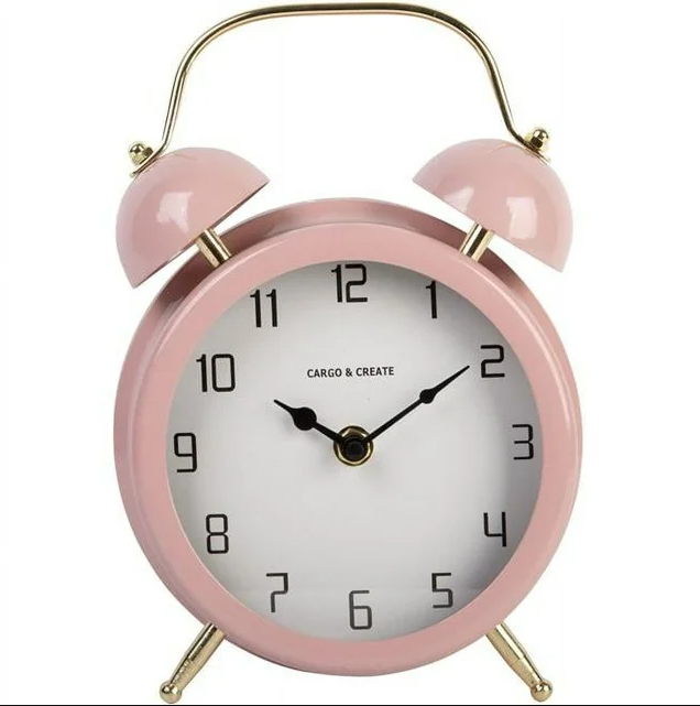 Clock Tabletop Pink 10in by Homeportonline