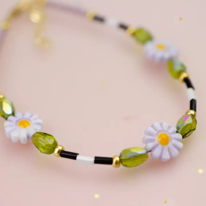Lavender Daisy Beaded Jewelry