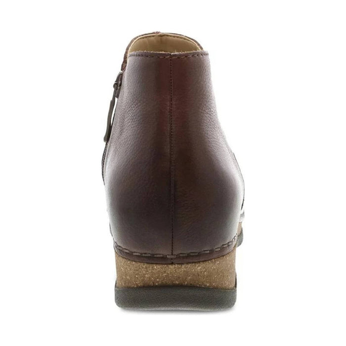 Dansko Women's Makara Bootie - Brown Waxy Milled