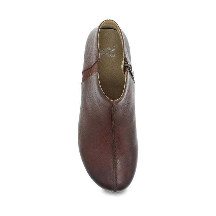 Dansko Women's Makara Bootie - Brown Waxy Milled
