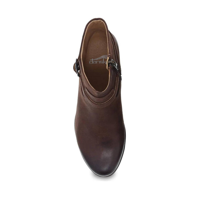 Dansko Women's Cagney Bootie - Brown Burnished Suede