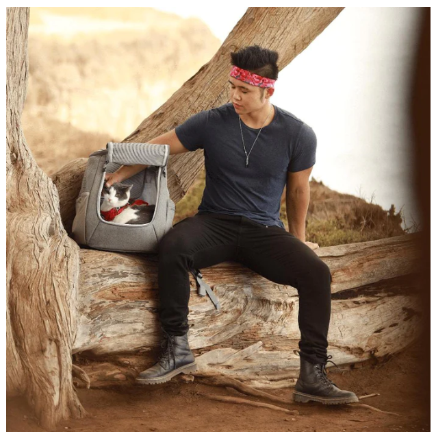 Travel Cat "The Navigator" Convertible Cat Backpack Heather Grey by Pet Food Warehouse