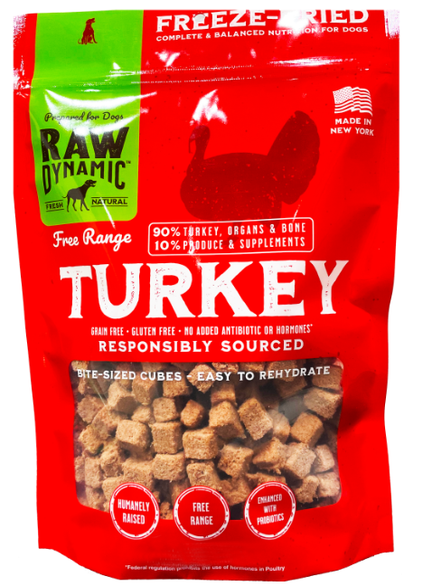 Raw Dynamic Freeze Dried Dog Food Turkey 14oz by Pet Food Warehouse