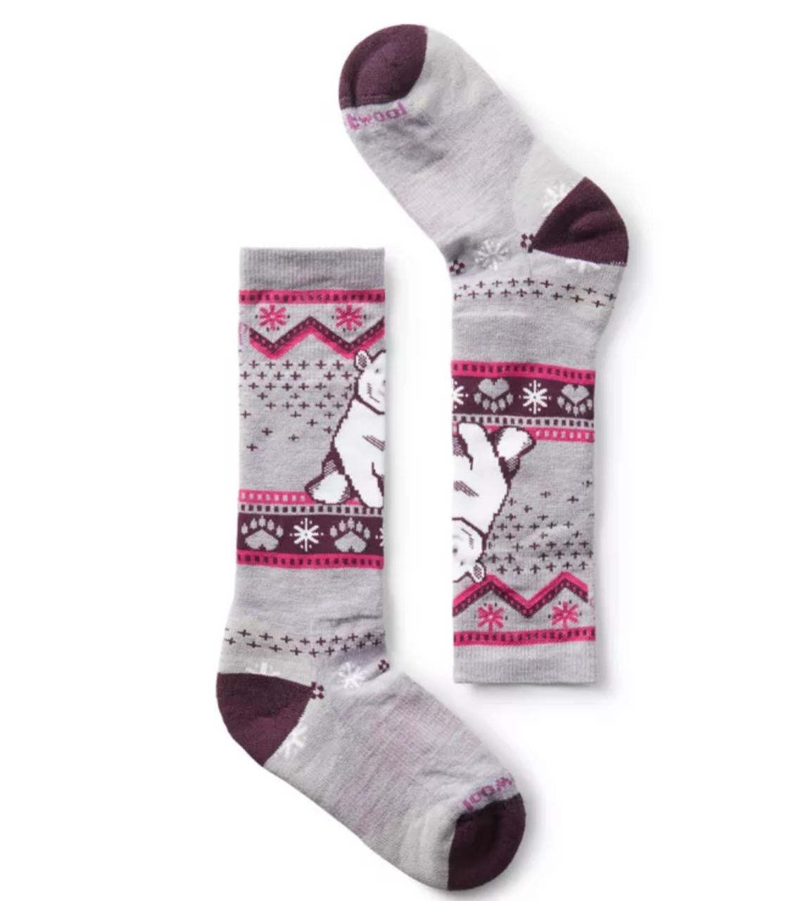 Smartwool Kids' Wintersport Full Cushion Polar Bear Pattern OTC Socks by Alpine Shop
