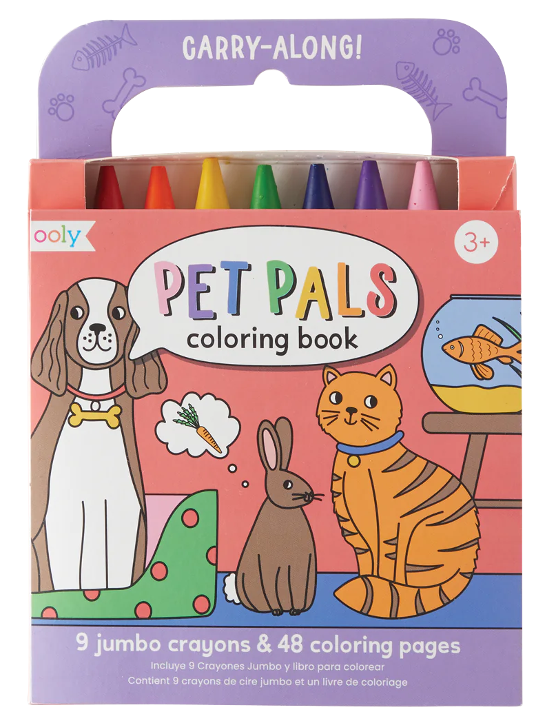 Carry Along! Coloring Book & Crayon Set Pet Pals by Homeportonline