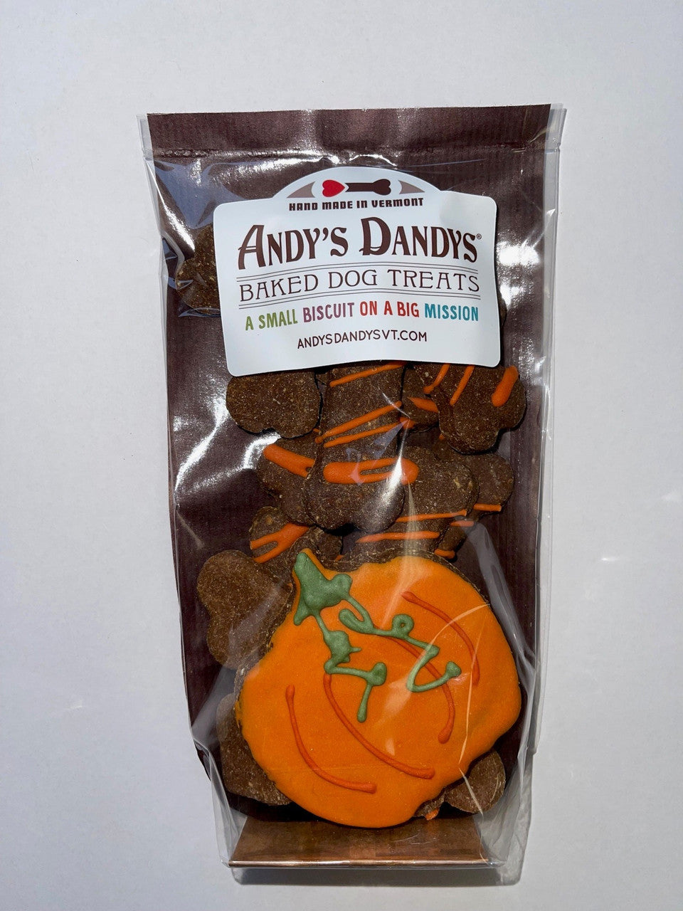 Andy's Holiday Pumpkin & Mini Bones Bag of Treats by Pet Food Warehouse