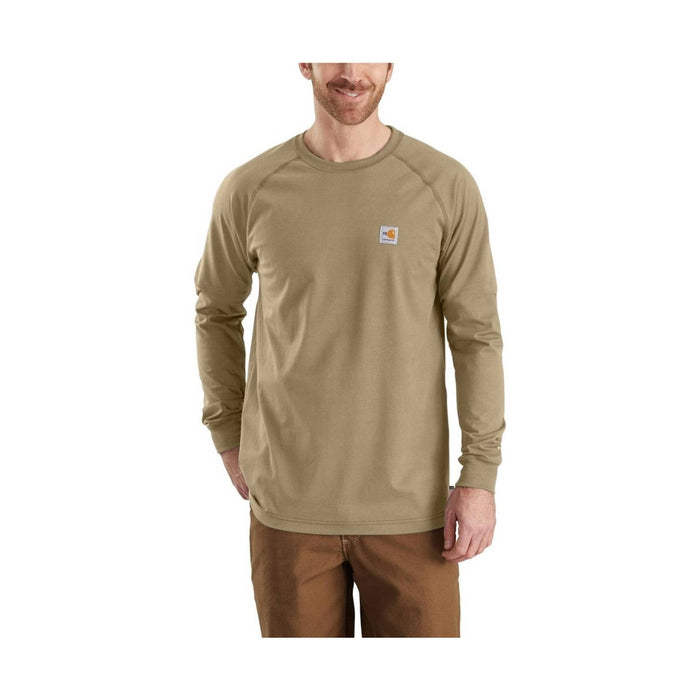 Carhartt Men's Flame Resistant Force Long-Sleeve T Shirt - Khaki