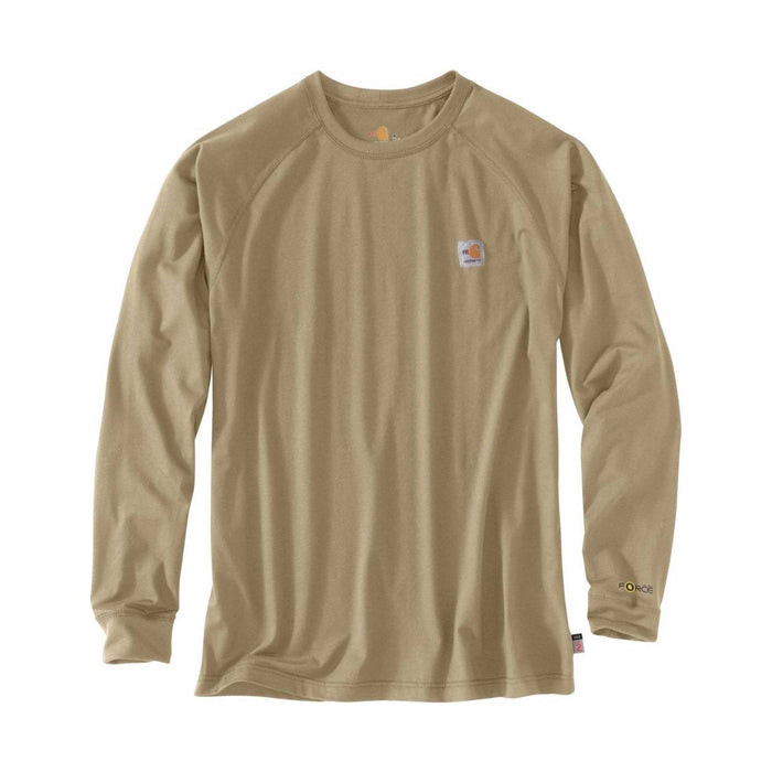 Carhartt Men's Flame Resistant Force Long-Sleeve T Shirt - Khaki