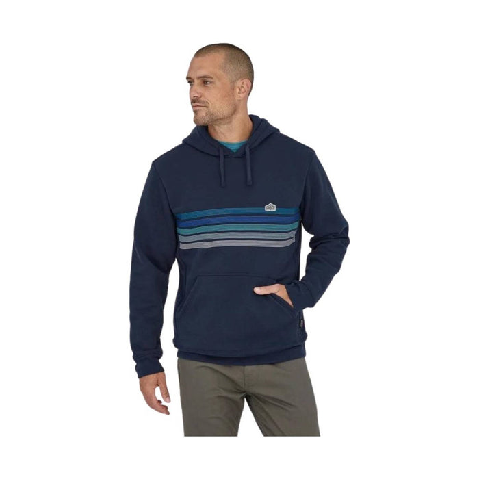 Patagonia Men's Line Logo Ridge Stripe Uprisal Hoody - New Navy