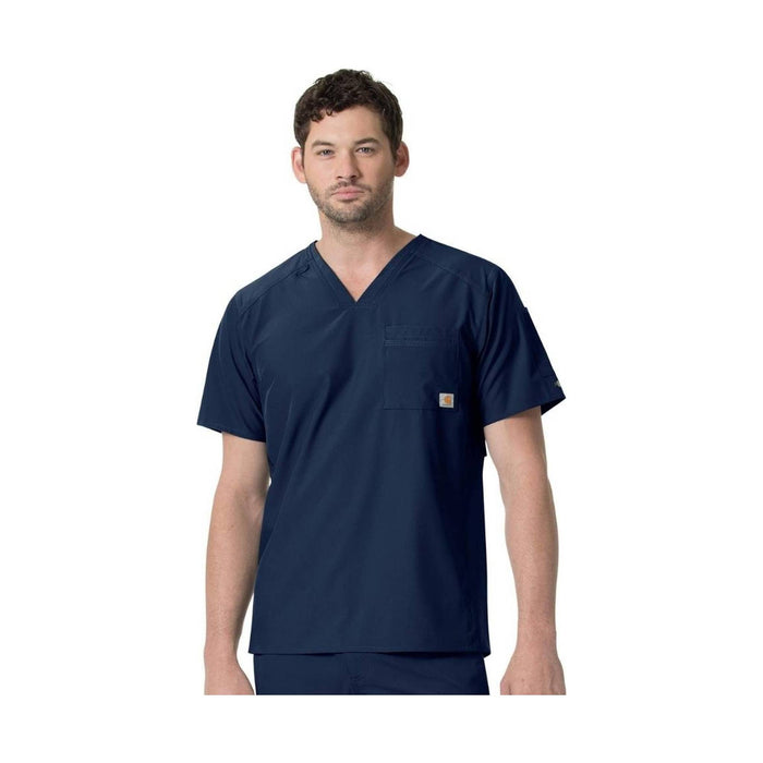 Carhartt Men's Slim Fit V-Neck Scrub Top - Navy