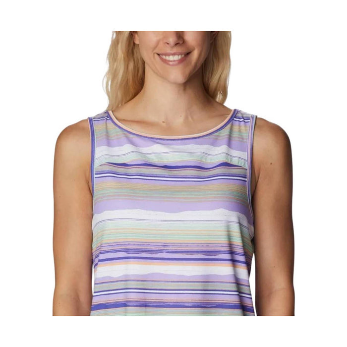 Columbia Women's Chill River Tank - Frosted Purple/ Pop Flora Tonal