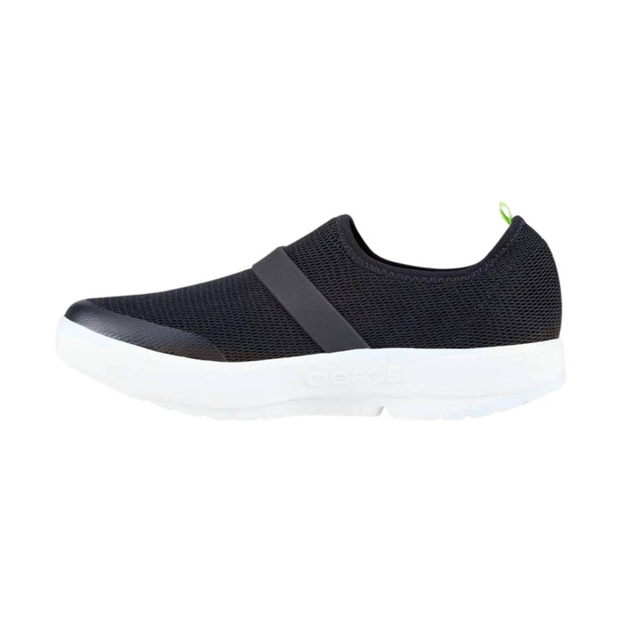 OOfos Women's OOmg Low Mesh Shoe - Black/White