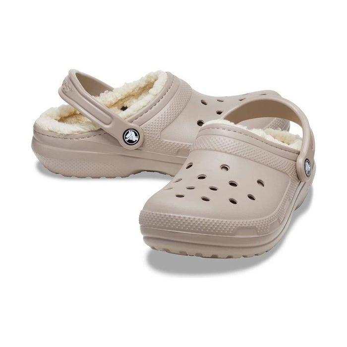 Crocs Classic Fuzz Lined Clog - Mushroom / Bone