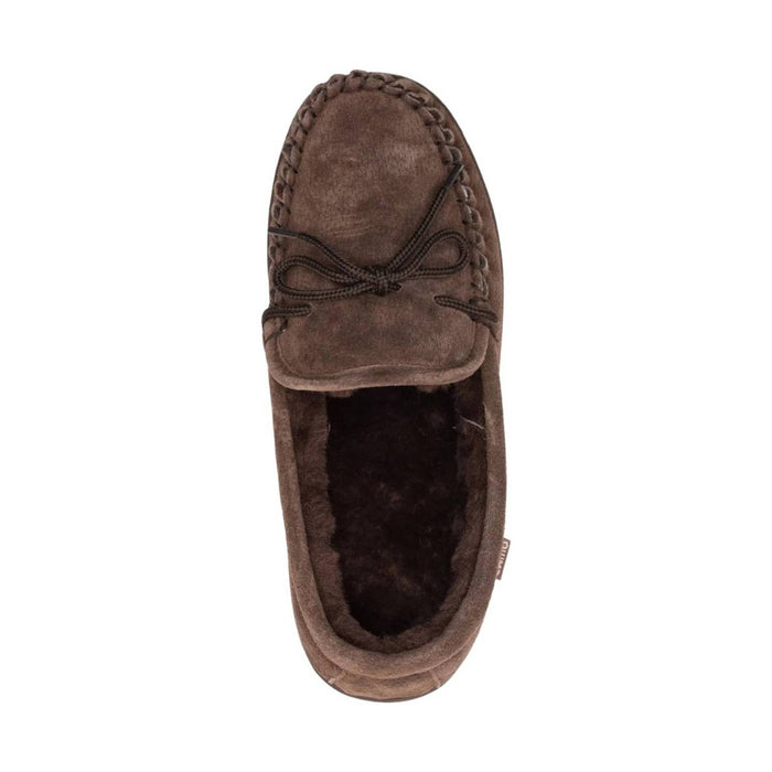 Lamo Men's Moccasin Slipper (Wide) - Chocolate