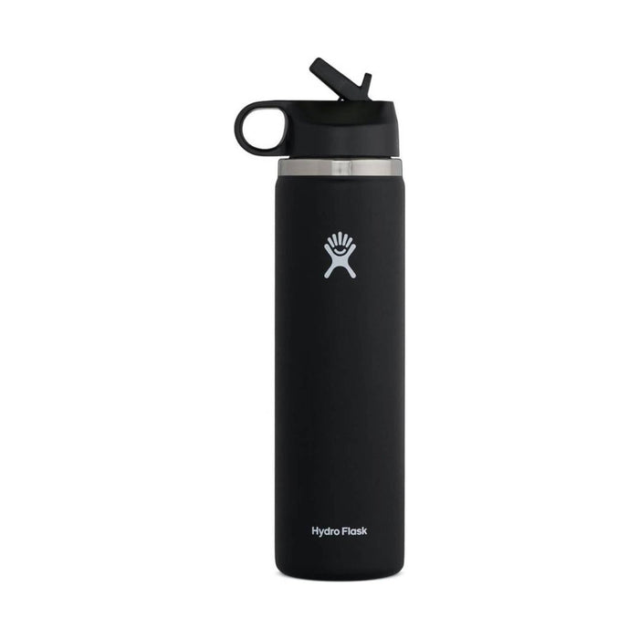 Hydro Flask 24oz Wide Mouth w/ Straw Lid - Black