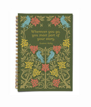 Eudora Welty Inspirational Quote Floral Handmade Notebook