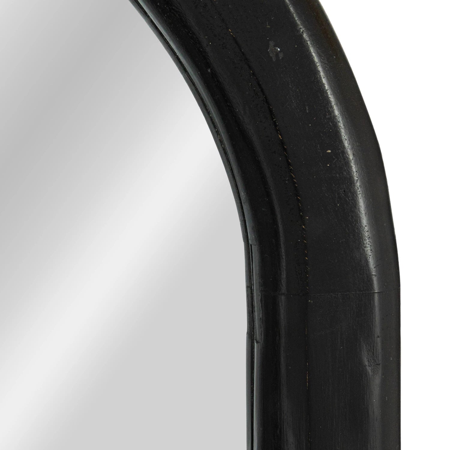 Mirror Mango Wood Oval Black 35.25"h by Homeportonline