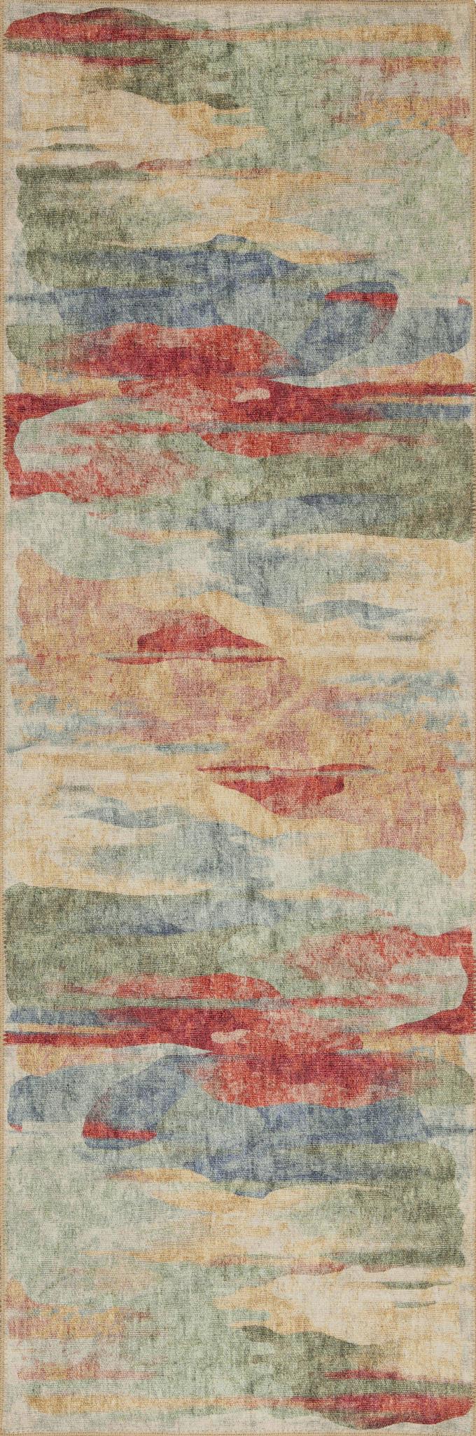 London Mirage Multi Color Washable Rug Runner 2'6" x 7'6" by Homeportonline