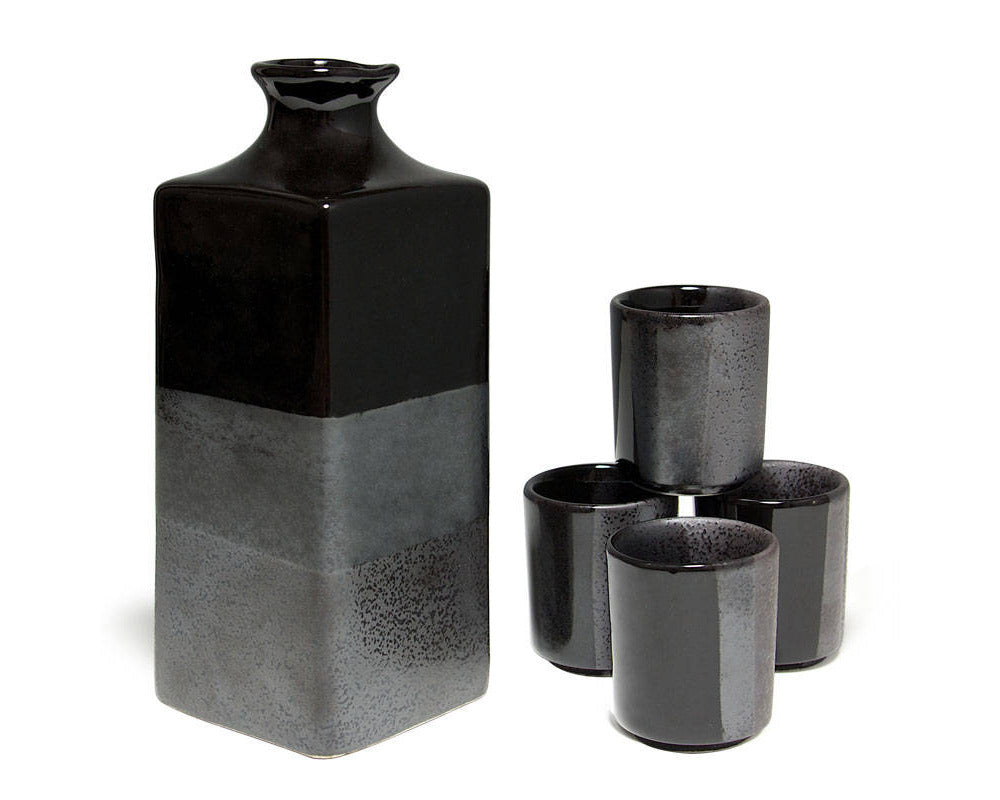 Sake Set Ombre Iron Glaze by Homeportonline