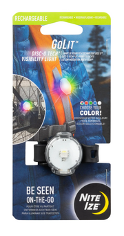 Niteize GoLit Rechargeable Visibility Light Disc-O Tech by Pet Food Warehouse
