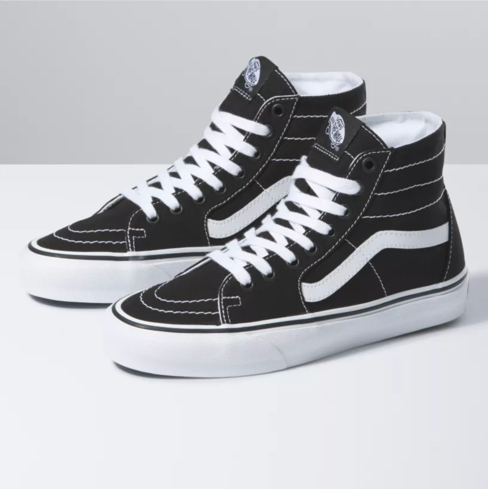 Vans Women's Sk8-Hi Tapered Canvas Sneakers - Black/True White by Harbour Thread