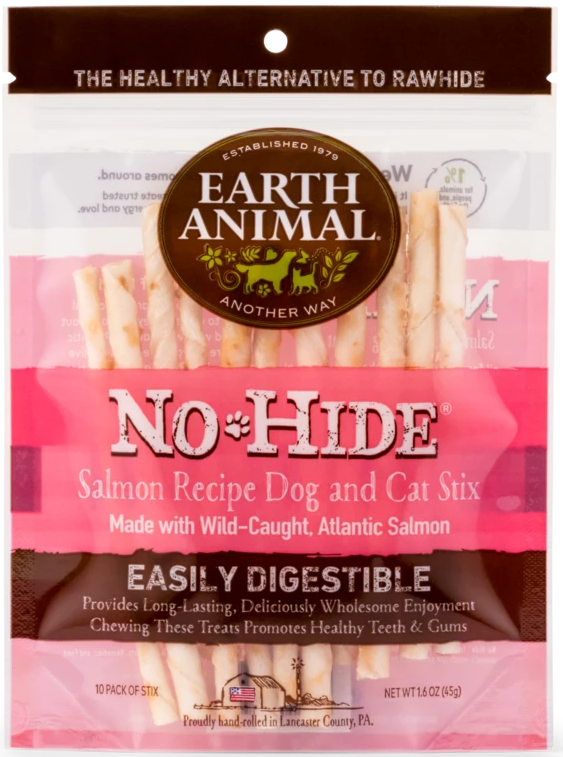 10 pack Earth Animal Small Salmon twists No Hide by Pet Food Warehouse