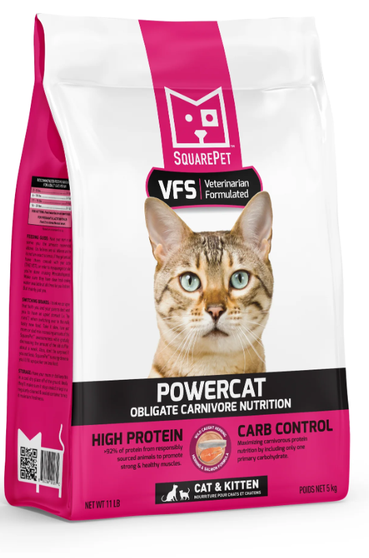 Square Pet VPS PowerCat Herring & Salmon Cat Food Dry 11lb by Pet Food Warehouse
