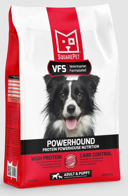 Square Pet VPS Powerhound Red Meat Dog Food Dry 22lb by Pet Food Warehouse