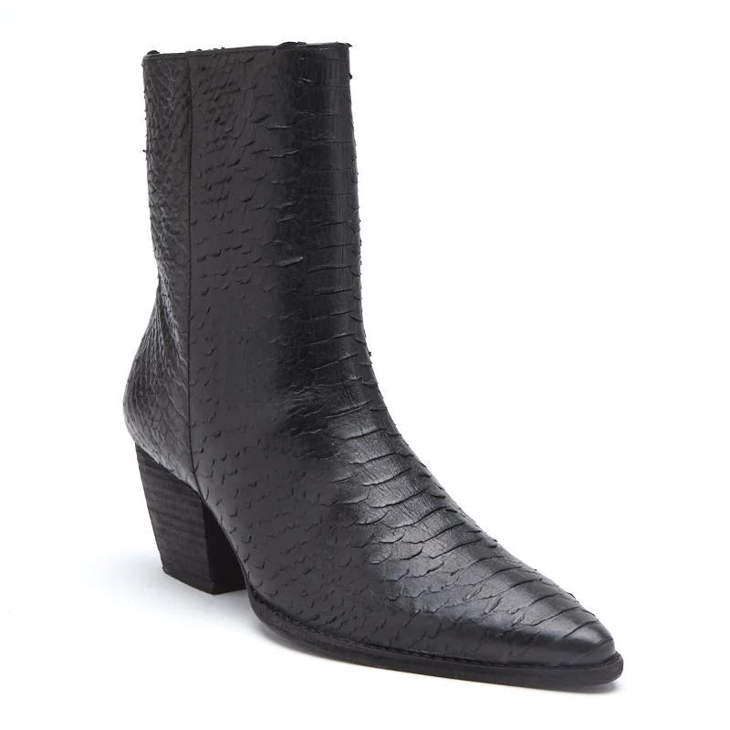 Matisse Caty Ankle Boot - Black Snake by Harbour Thread