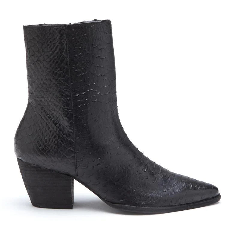 Matisse Caty Ankle Boot - Black Snake by Harbour Thread