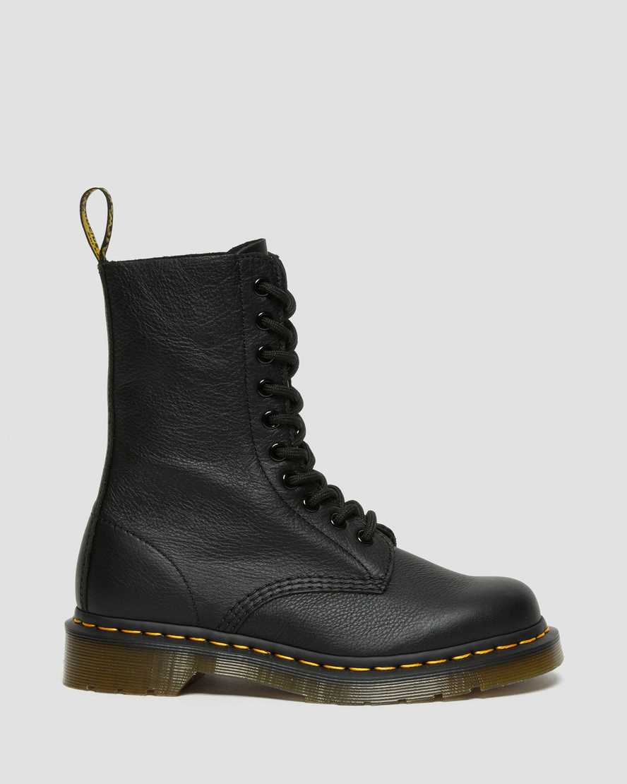 Dr. Martens 1490 Leather Mid Calf Boot - Black Virginia by Harbour Thread