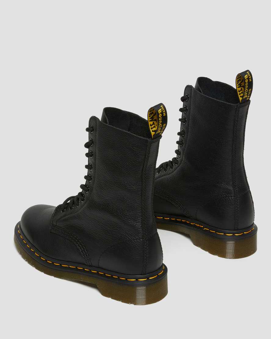 Dr. Martens 1490 Leather Mid Calf Boot - Black Virginia by Harbour Thread