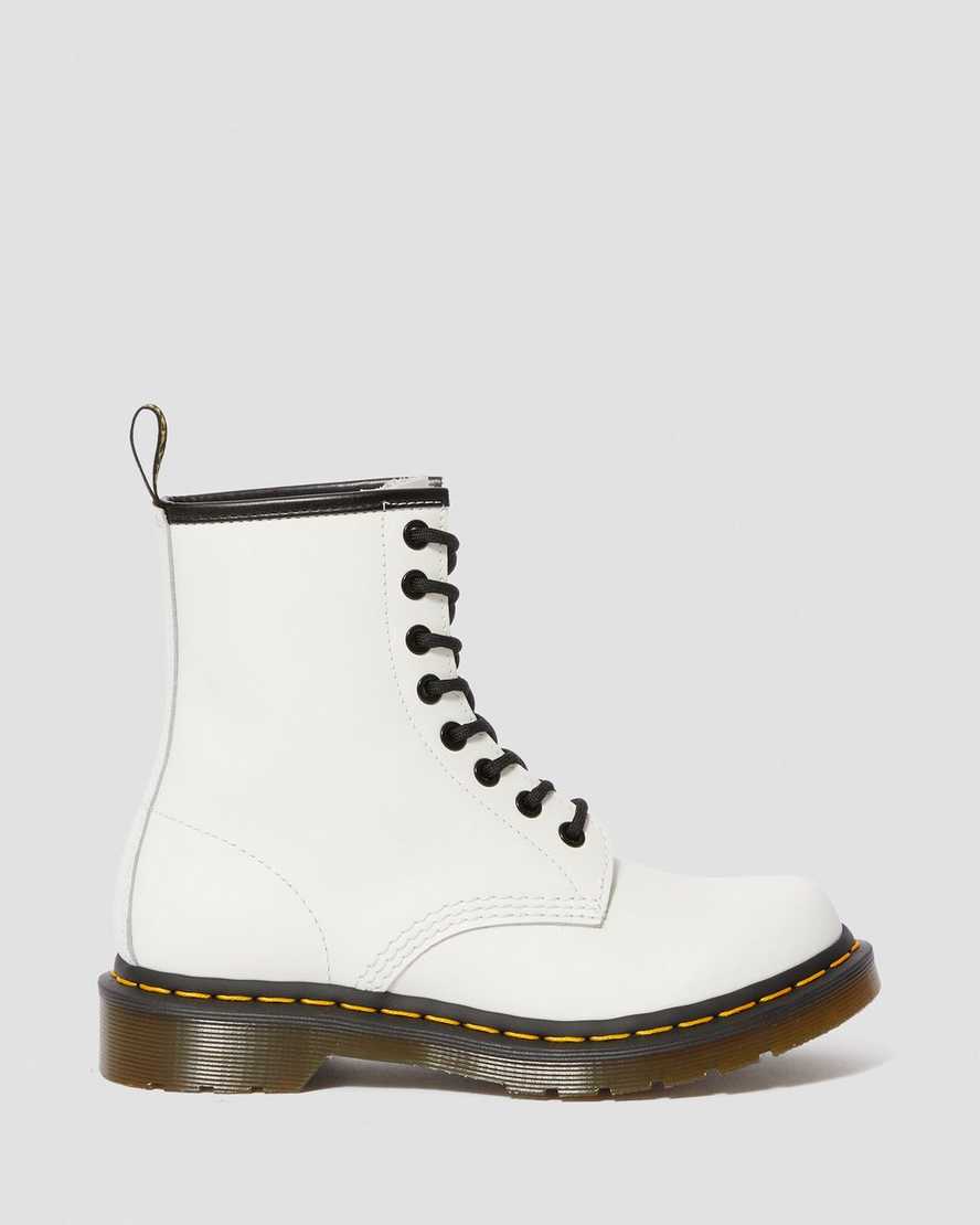 Dr. Martens 1460 Smooth Leather Lace Up Boot - White by Harbour Thread