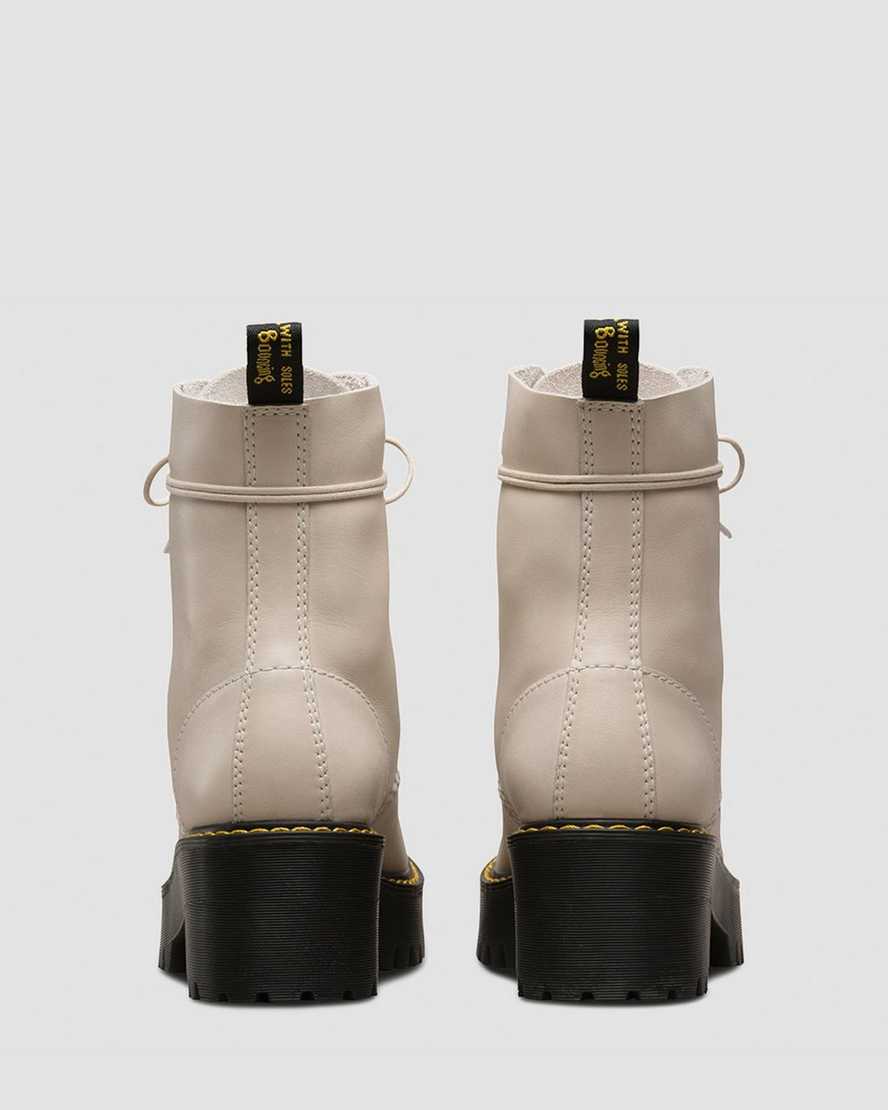 Dr. Martens Leona Leather Heeled Boot - Bone Temperley by Harbour Thread