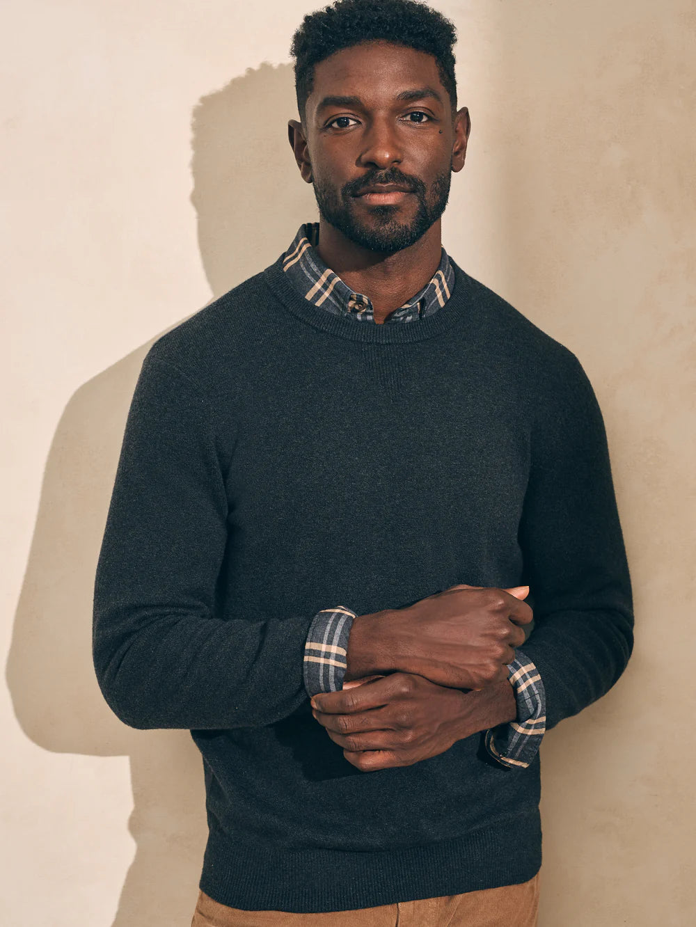 Faherty Jackson Crew Sweater - Ash Heather by Harbour Thread