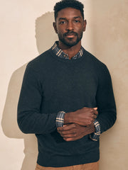 Faherty Jackson Crew Sweater - Ash Heather by Harbour Thread