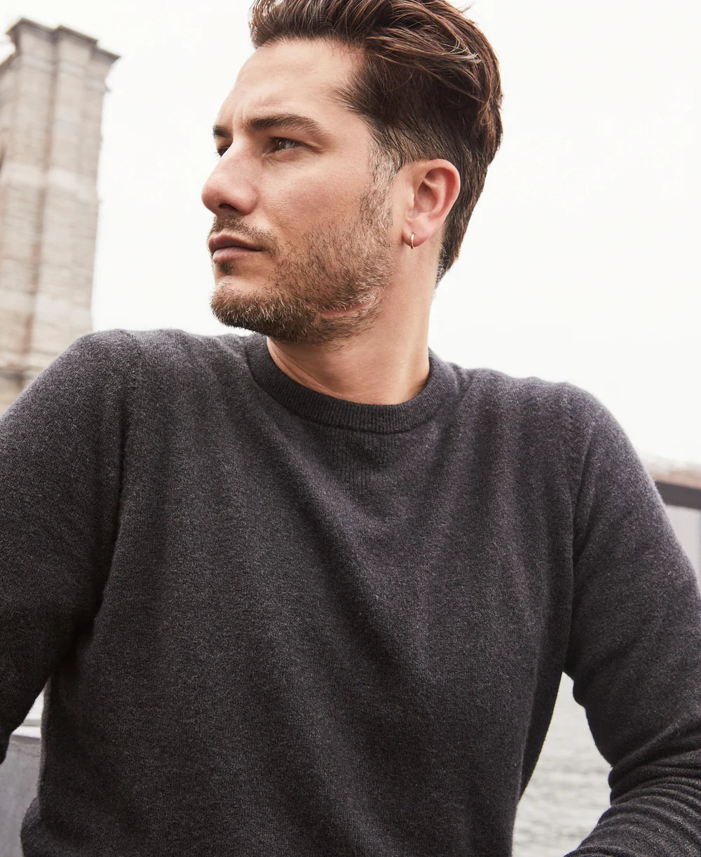 Faherty Jackson Crew Sweater - Ash Heather by Harbour Thread