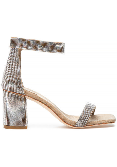 Jeffrey Campbell Klarissa Ankle Strap Sandal - Nude Suede Champagne by Harbour Thread