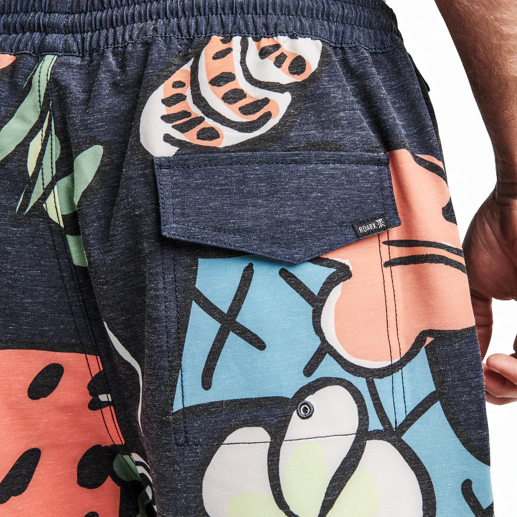 Roark Shorey Boardshorts 16" - Shell Cove Dark Navy by Harbour Thread