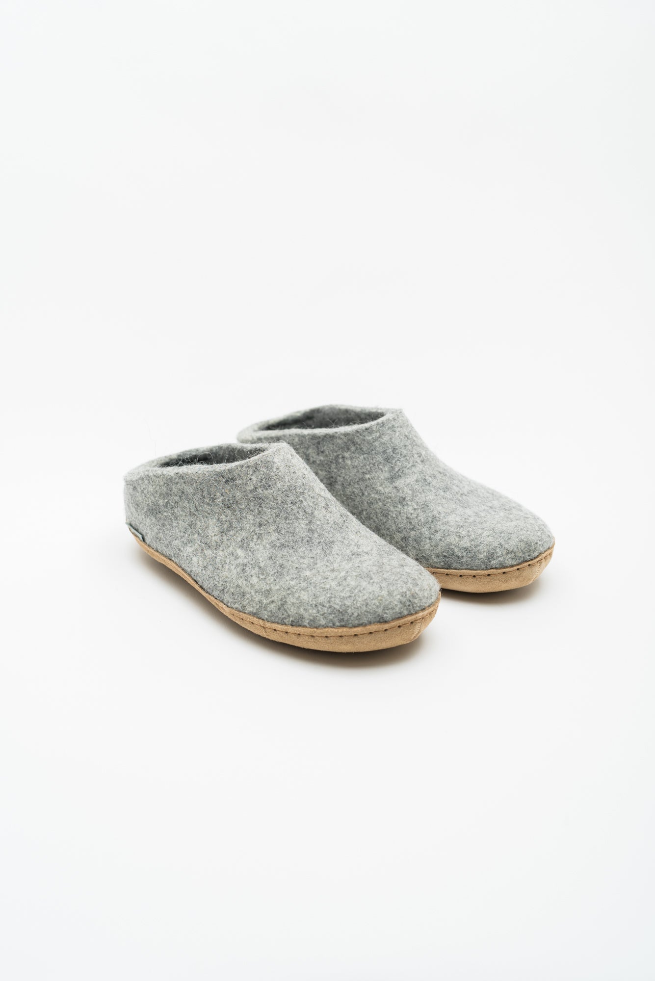 Glerups Men's Open Heel Slipper - Grey by Harbour Thread