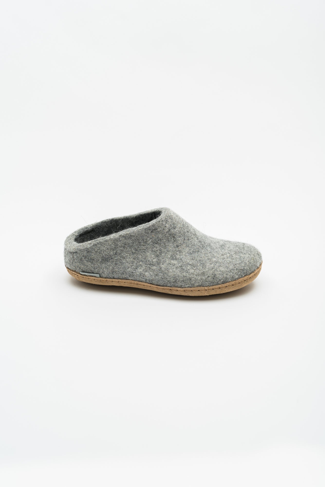Glerups Men's Open Heel Slipper - Grey by Harbour Thread