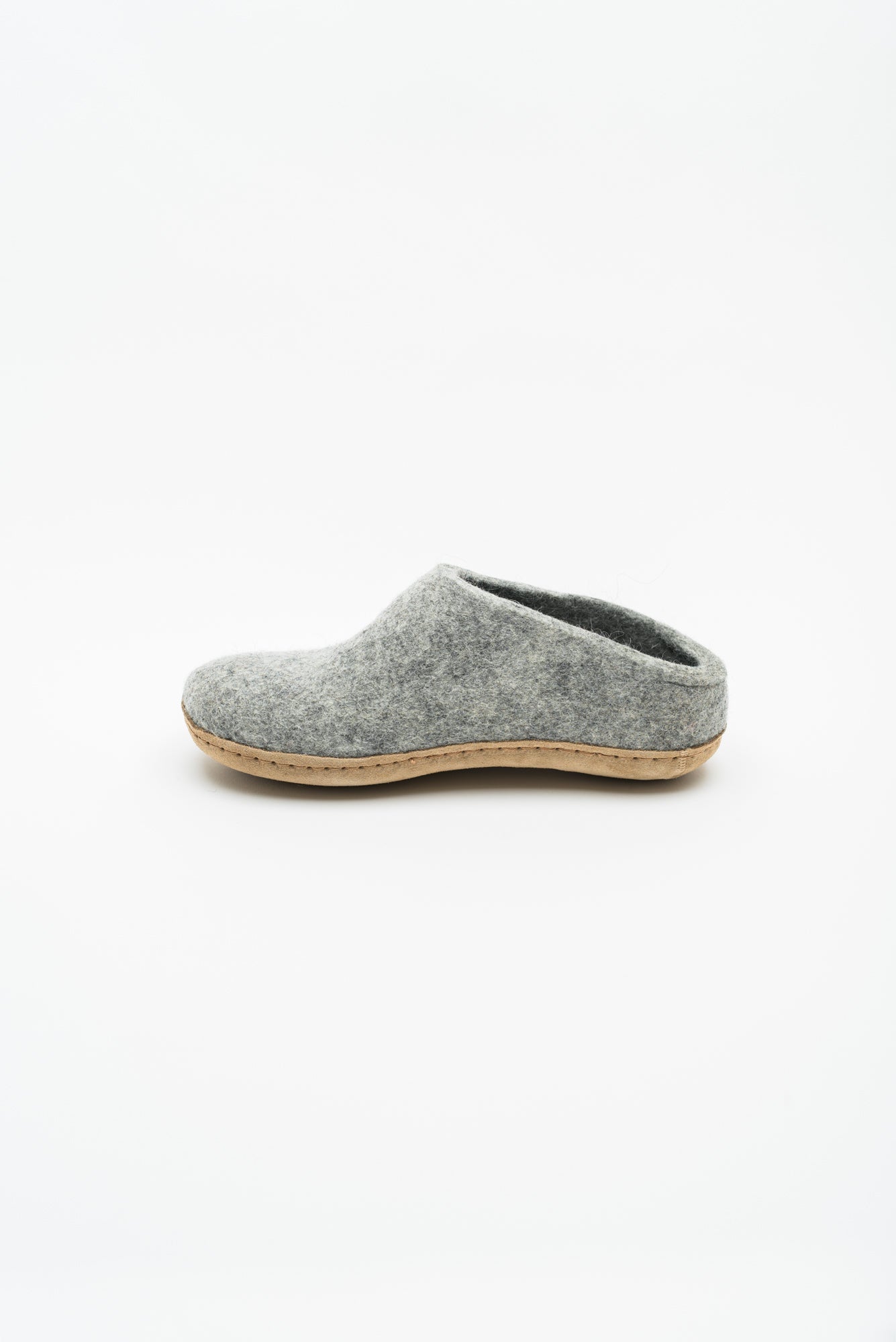 Glerups Men's Open Heel Slipper - Grey by Harbour Thread
