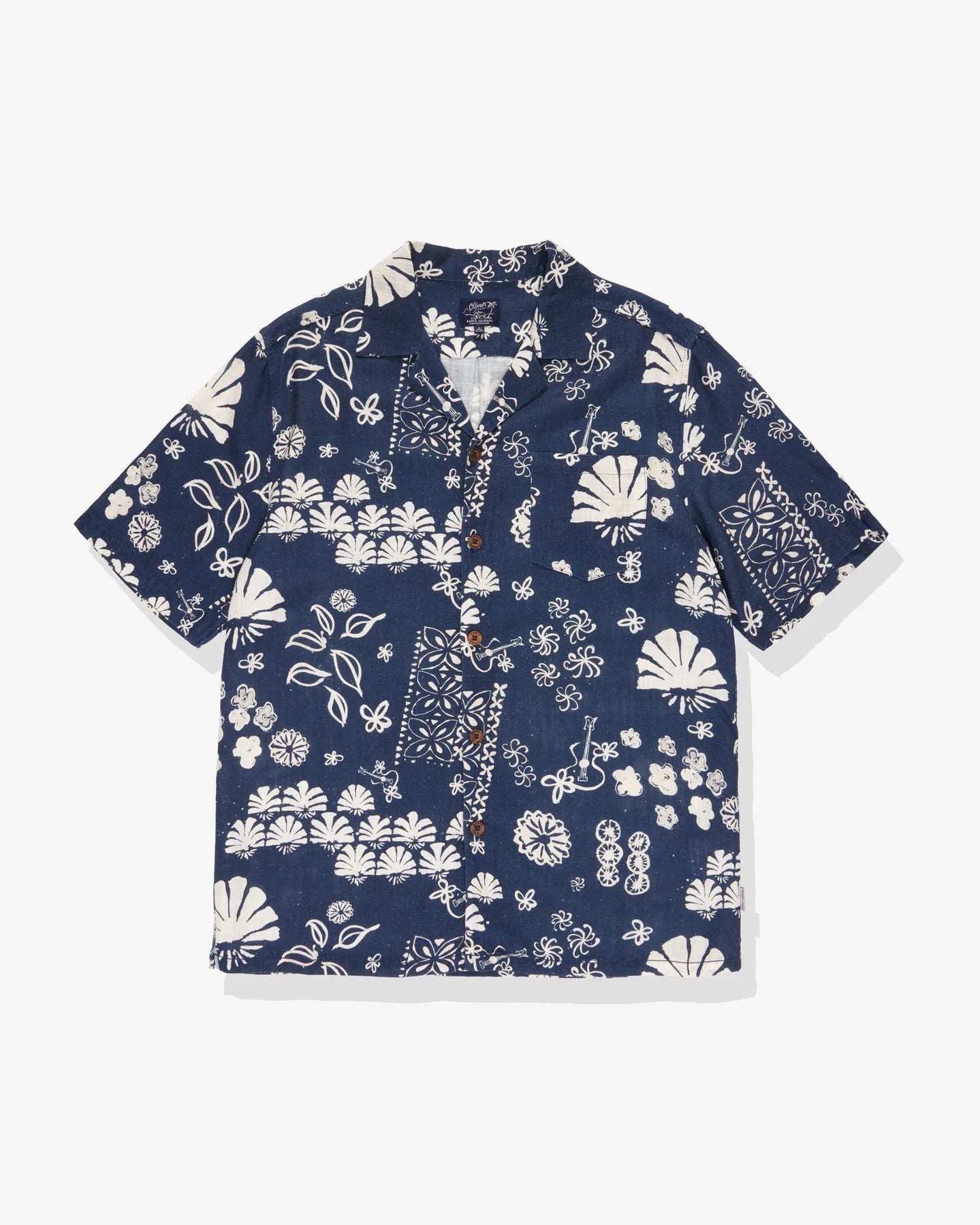 Banks Journal Oliver Kapa Short Sleeve Woven Shirt - Midnight by Harbour Thread