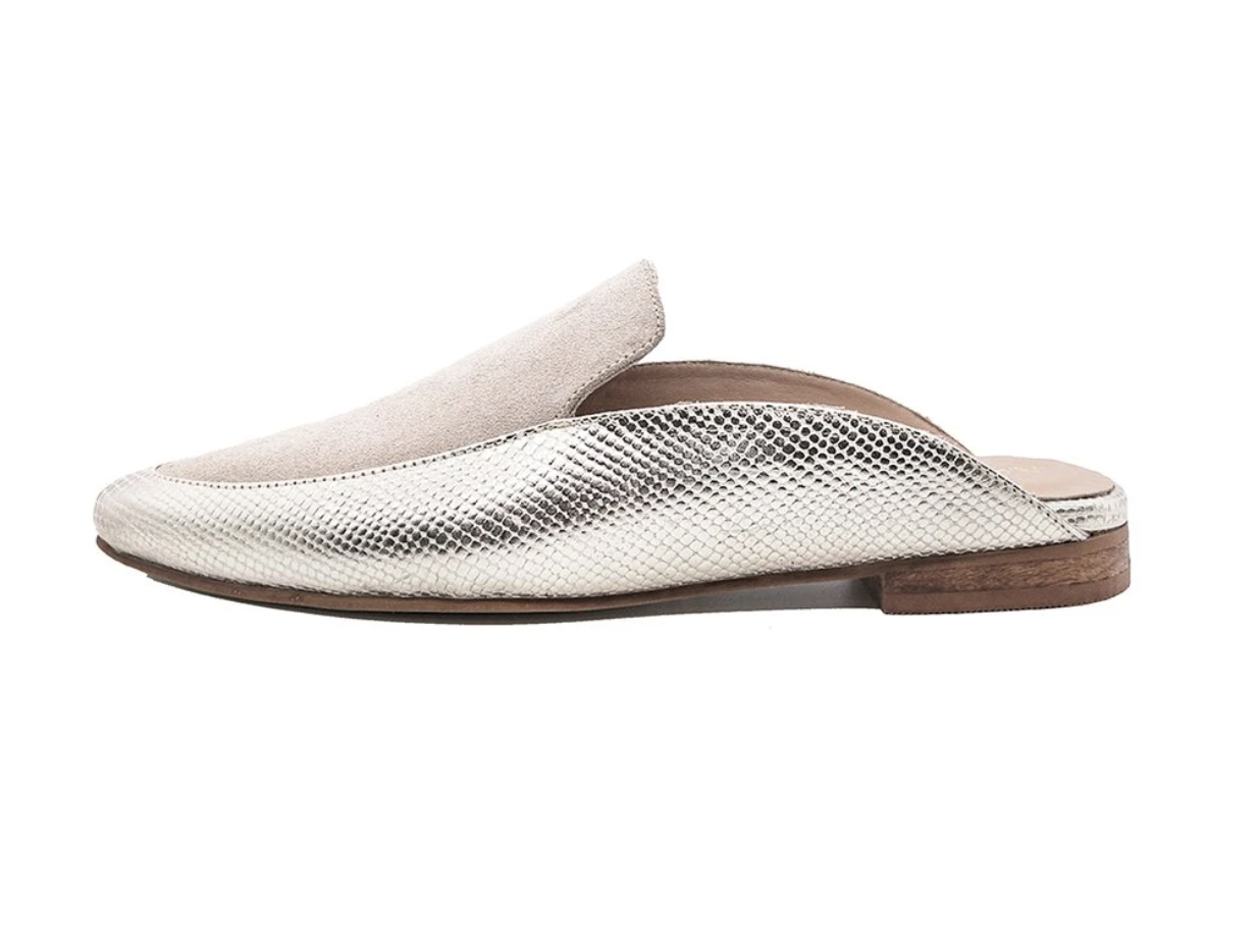 Antwerp Color Block Mule - Sand by Harbour Thread