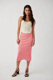Free People Golden Hour Midi Skirt - Camelia Combo by Harbour Thread